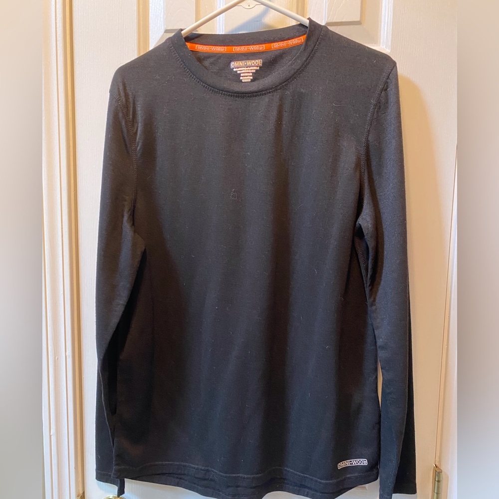 Black Long Sleeve Top OMNI-WOOL men’s Large